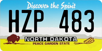ND license plate HZP483