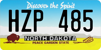 ND license plate HZP485