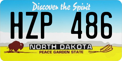 ND license plate HZP486