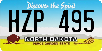 ND license plate HZP495