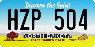ND license plate HZP504