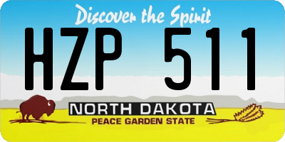 ND license plate HZP511