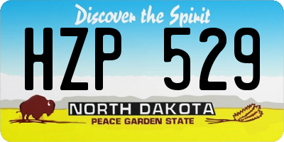 ND license plate HZP529
