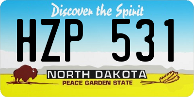 ND license plate HZP531