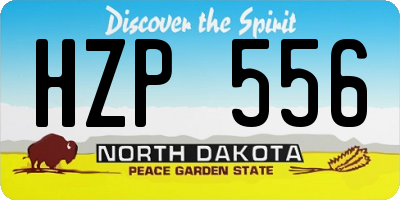 ND license plate HZP556