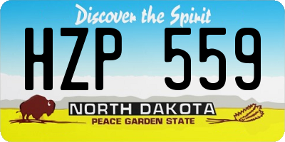ND license plate HZP559