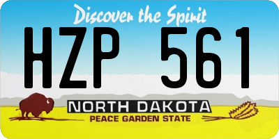 ND license plate HZP561