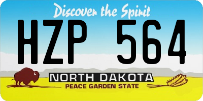 ND license plate HZP564