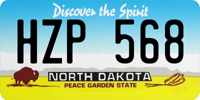 ND license plate HZP568