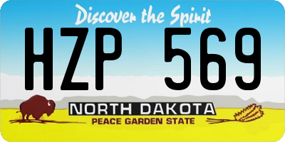 ND license plate HZP569