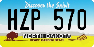 ND license plate HZP570