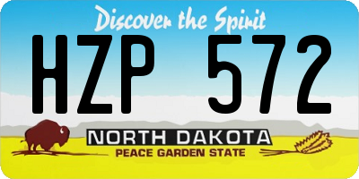 ND license plate HZP572