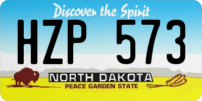 ND license plate HZP573