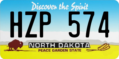 ND license plate HZP574
