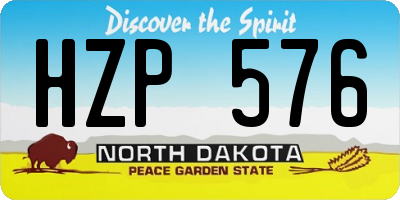 ND license plate HZP576