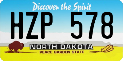ND license plate HZP578