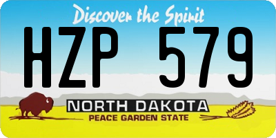 ND license plate HZP579