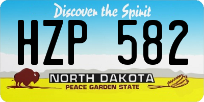 ND license plate HZP582