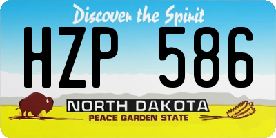 ND license plate HZP586