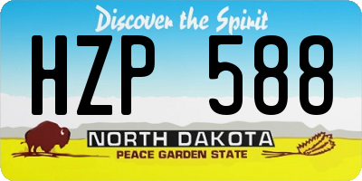 ND license plate HZP588
