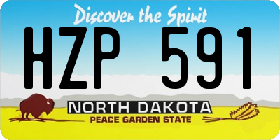 ND license plate HZP591