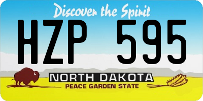 ND license plate HZP595