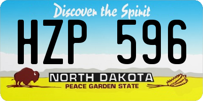 ND license plate HZP596