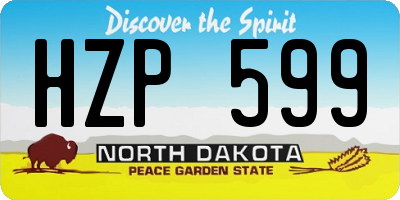 ND license plate HZP599