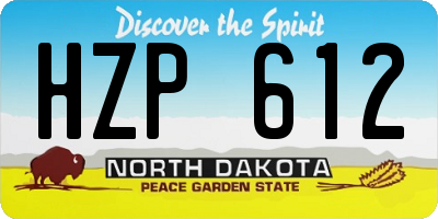 ND license plate HZP612