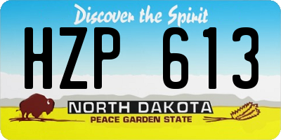 ND license plate HZP613