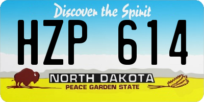 ND license plate HZP614