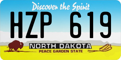 ND license plate HZP619