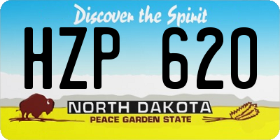 ND license plate HZP620