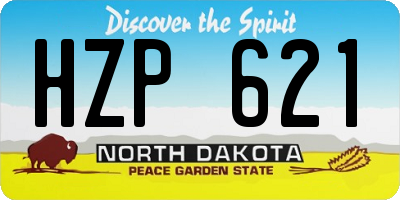 ND license plate HZP621