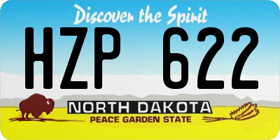 ND license plate HZP622