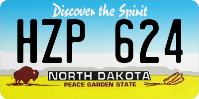 ND license plate HZP624