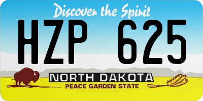 ND license plate HZP625