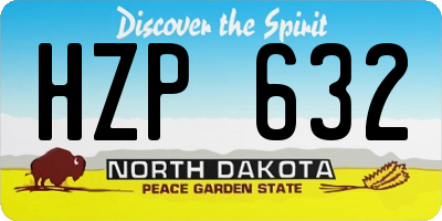 ND license plate HZP632