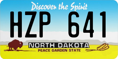ND license plate HZP641
