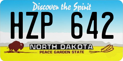 ND license plate HZP642