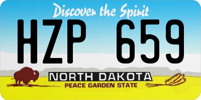 ND license plate HZP659