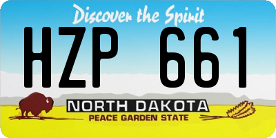ND license plate HZP661