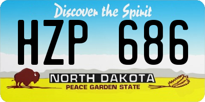 ND license plate HZP686