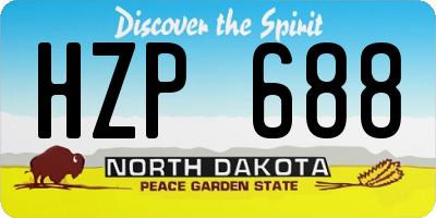 ND license plate HZP688