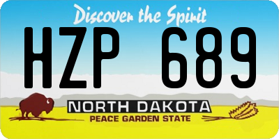 ND license plate HZP689
