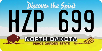ND license plate HZP699