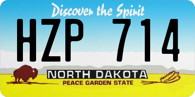 ND license plate HZP714
