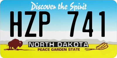 ND license plate HZP741