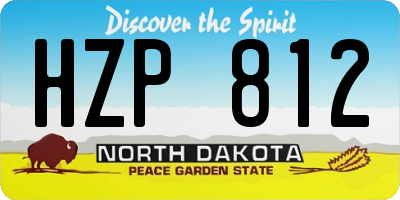 ND license plate HZP812