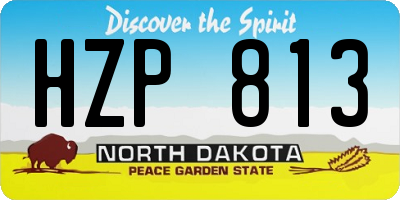 ND license plate HZP813